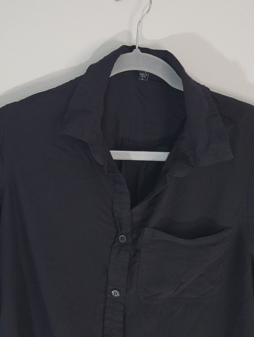 Velvet Heart Women Black Button-Up Shirt - Classic Long Sleeve Size L. - Picture 6 of 10